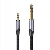 Watio Wave Audiokabel, stereokabel, 3,5 mm jack naar 6,3 mm jackstekker, 0,5 m, grijs