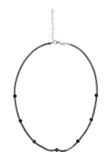Gaya Leo E-Commerce Ltd. Gaya Necklace Zwart/Zilver Staal 47 cm