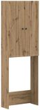 vidaXL Toiletkast EDE Artisanaal eiken 66 x 25,5 x 190 cm Bewerkt hout