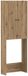 vidaXL Toiletkast EDE Artisanaal eiken 66 x 25,5 x 190 cm Bewerkt hout