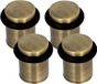 AMIG Deurstopper/deurbuffer - 4x - D28mm - geborsteld nikkel