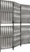 vidaXL Paravent 3 panneaux poly rotin gris