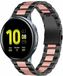Strap-it Bracelet en acier pour Samsung Galaxy Watch Active - noir/rose