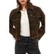 AllSaints Veste en jean Pat Moutarde Noir