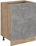 Vicco Keukenonderkast R-Line, Beton/Goudkleurig Eiken, 60 cm