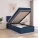 Maison Exclusive Lit Ottoman exclusif, avec matelas et éclairage LED bleu, dimensions 100 x 200 cm, revêtement en tissu