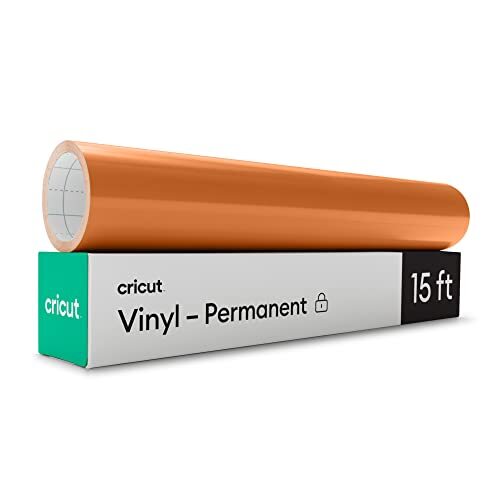 Cricut Cricut Permanent Vinyl | Donkeroranje | 4,6 m | Zelfklevende vinylrol | Voor gebruik met alle Cricut snijmachines