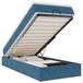 VidaXL Lit plateforme avec matelas, Bleu foncé, Velours, 120x200cm