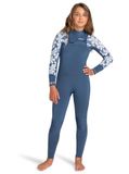 Roxy Wetsuit met Rits Borst 3/2 SWELL SERIE GIRL FZ GBS Meisjes 8-16 Blauw 10G