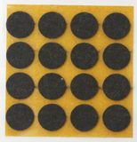 QlinQ Anti-krasvilt - 24x - bruin - 22 mm - rond - zelfklevend - meubel beschermvilt