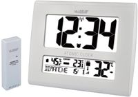 La Crosse Technology WS8020 Wandklok met temperatuurweergave, wit