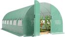 Kas - Tunnel de jardin - 6x3x2 mètres - Film PE 140 g/m² - Cadre en acier galvanisé - Porte articulée - Fenêtre en filet - Étanche, protection UV - Blanc