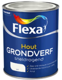 Flexa Grondverf Sneldrogend Wit 0.25L - Primer voor Binnen & Buiten