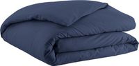 ITC Essix - Tout Doux - Effen katoenen dekbedovertrek 260 x 240 cm Nachtblauw