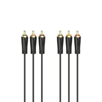 Hama 3 x RCA Audio Kabel - 3m - Zwart
