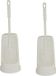 Merkloos 2x toiletborstel met houder Wit Kunststof 16 x 16 x 39 cm