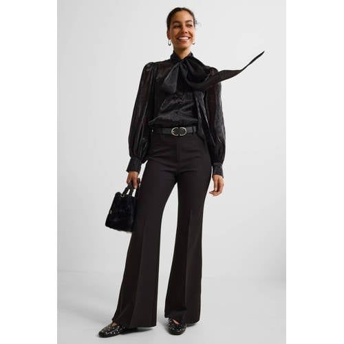 Ruby flared pantalon zwart
