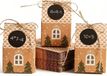 oCreon Adventskalender Adventskalender huizen om op te hangen of op te stellen met cijferstickers - Kerstkalender DIY knutselset