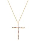 LUXENTER 18K gouden afwerking veelkleurige zirkoon ketting - Irend