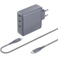 Accsup Universele oplader 140 W Grijs + USB Type-C-kabel