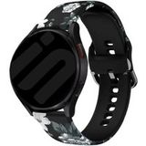 Strap-it Samsung Bracelet Grey Flower Samsung Galaxy Watch 6 - 44mm