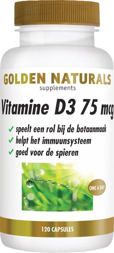 Golden Naturals Vitamine D3 75 mcg (120 softgel capsules)