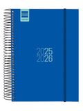 Finocam Spiraalkalender 2025/2026, 1 dag per pagina, september 2025 - augustus 2026 (12 maanden), blauw, Spaans