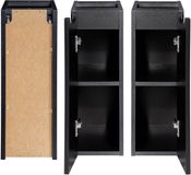 en.casa Wastafelonderkast met wastafelblad met 1 deur Newport 20x60x40 cm zwart