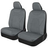 Motor Trend AquaShield Autostoelhoezen voor voorstoelen, effen grijs
