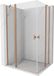 Mexen Mist Duo douchecabine scharnierend 85 x 75 cm, transparent, brossé cuivre