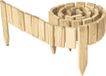 GARRONDA Bordure de rouleau - Bois flexible - Bordure de pelouse - Bordure de sentier en palissade - Peut être raccourci - Naturel (non imprégné) - Hauteur : 10 cm, barrière 200 cm
