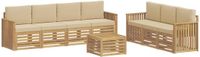 vidaXL - Sofa-Sets - 8 - st - Wit - en - Beige - Polyester