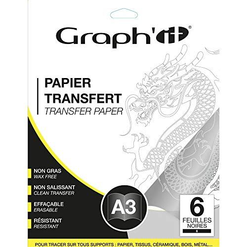 Graph'it Transferpapier A3, zwart, 6 stuks