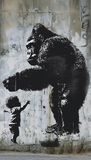A.S. Création Livingwalls Hot Spots 790162 fotobehang dieren 1,59 m x 2,80 m - blauw, grijs, zwart - Gorilla behang