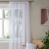 Appletree Boutique Zara - Getuft Voile paneel - 55" Breedte x 54" Drop (140 x 137 cm) in wit