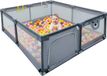 Relaxdays Babybox - 200 x 200 cm - 50 ballen - Grijs