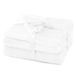 AmeliaHome Deken 130x180 cm zacht stiksel Sherpa lamsvel look woondeken Shleepy wit