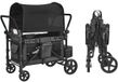 Latios 4-Persoons Kinderwagen - Reisbuggy/Bolderkar - Donkergrijs/Zwart