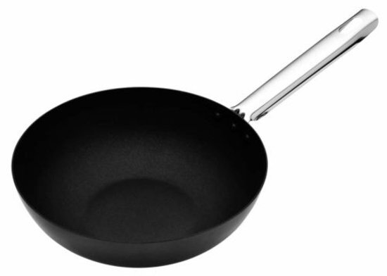 Masterclass Kitchencraft Carbonstalen wok non-stick 24cm