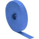Quadrios 25CA525 Velcro pour regrouper partie crochet et boucle bleu par mètre