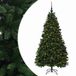 vidaXL Kunstkerstboom middengroen met kerstbal 210 cm 300 LED's