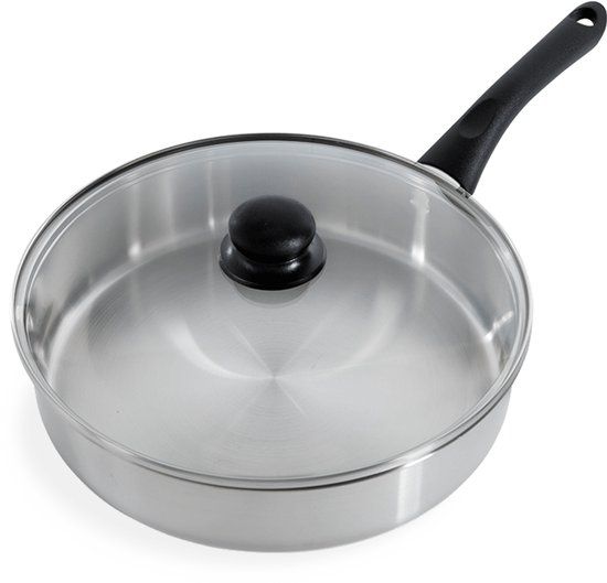 BK Bold Hapjespan 28 cm - RVS - Met Deksel