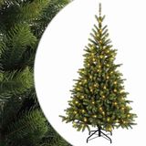 vidaXL - Kunstmatige - Hinged - Kerstboom - 180 - cm - 300 - LED's - Warmwit