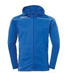 Uhlsport Stream 22 Trainingsjas Met Capuchon Kind Azuur Blauw-Wit Maat 116