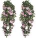 Mica Decorations Kunstplant Petunia - 2x - lichtroze - 80 cm