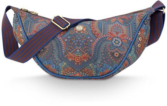 Pip Studio Freya Crossbody Tas Dames Schoudertas Jabali Blauw 34x10x16cm