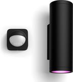 Philips Hue Appear Wandlamp voor Buiten Up en Down (Zwart)