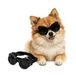 Enjoying Hondenbril, klein, uv-bescherming, chihuahua zonnebril, extra klein, puppybril voor autorijden, winddicht, stofdicht, anti-condens, verstelbaar, zwart
