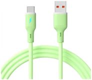 AKYGA AK-USB-64 USB-C naar USB-A siliconen oplaadkabel groen