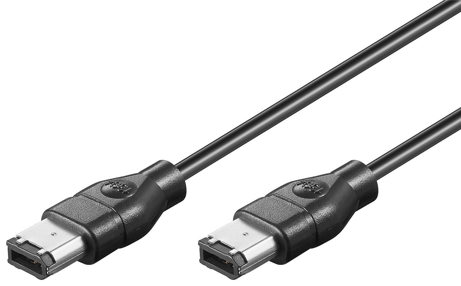 S-Impuls FireWire 400 kabel met 6-pins - 6-pins connectoren / zwart - 4,5 meter